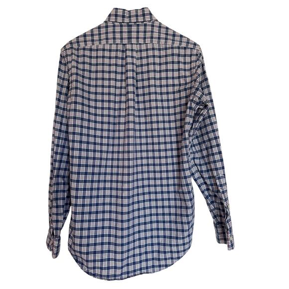 Ralph Lauren Classic Fit Shirt 👔 Mens S | Plaid Red White Blue | 100% Cotton - Picture 3 of 8